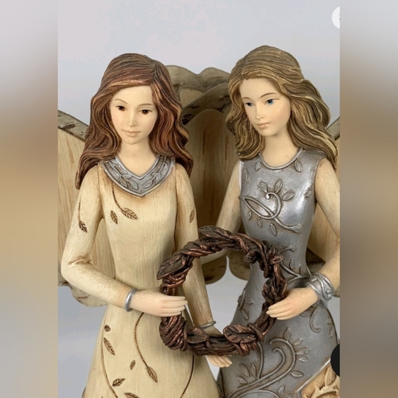 Element Angel Figurine with Cream and Brown Details - Picture 2 of 7